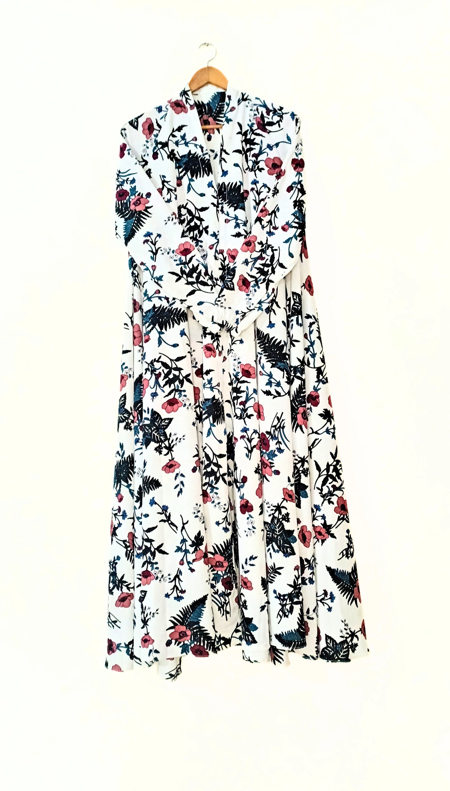 Enchanted Garden Front Open Long Flared Abaya