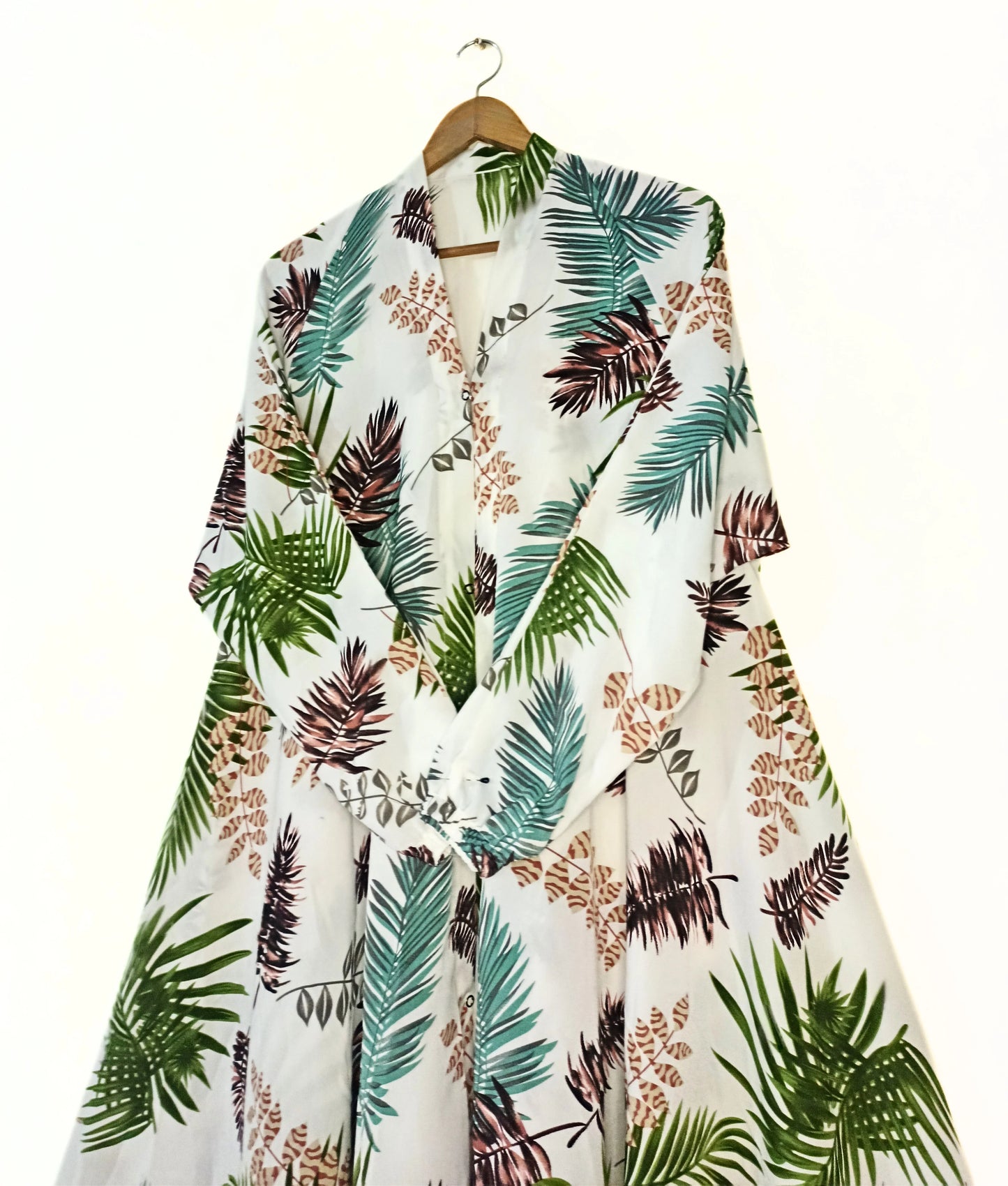 Petal Mirage Front Open Long Flair Abaya