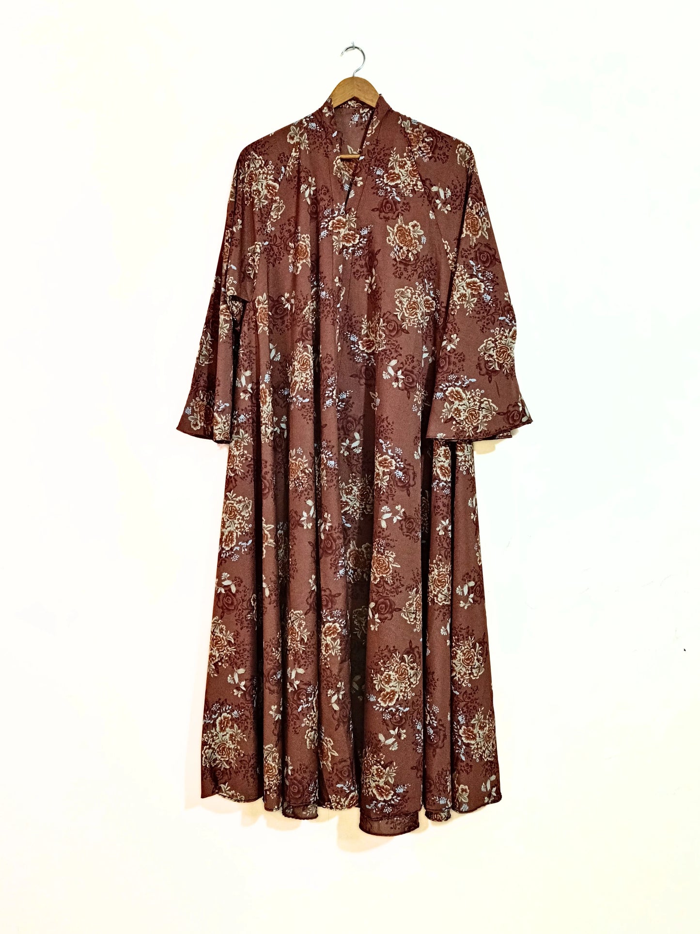 Rustic Charm Front Open Long Flair Abaya