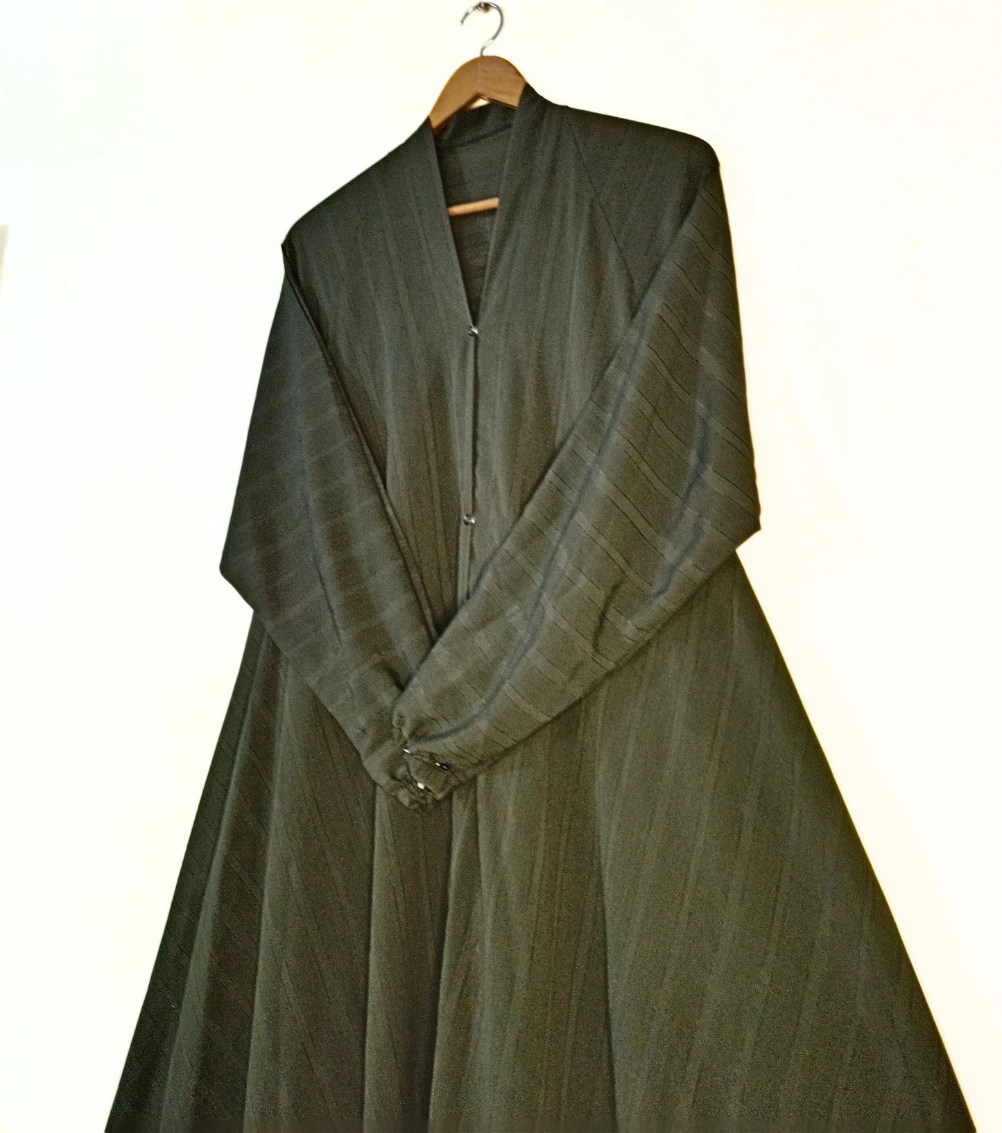 Mehendi Green Front Open Zarri Abaya
