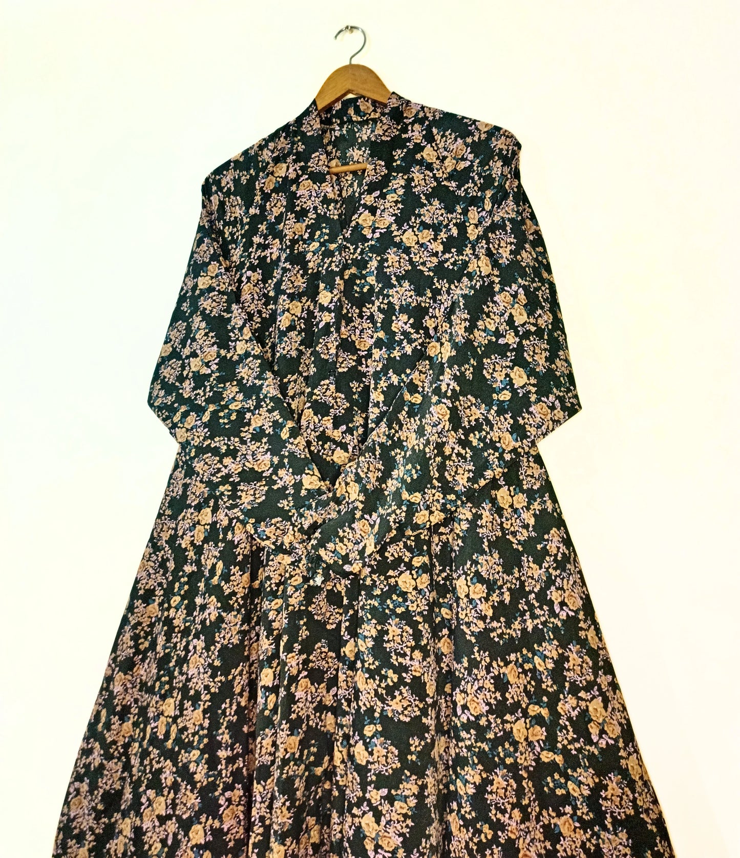 Autumn Bloom Front Open Long Flair Abaya