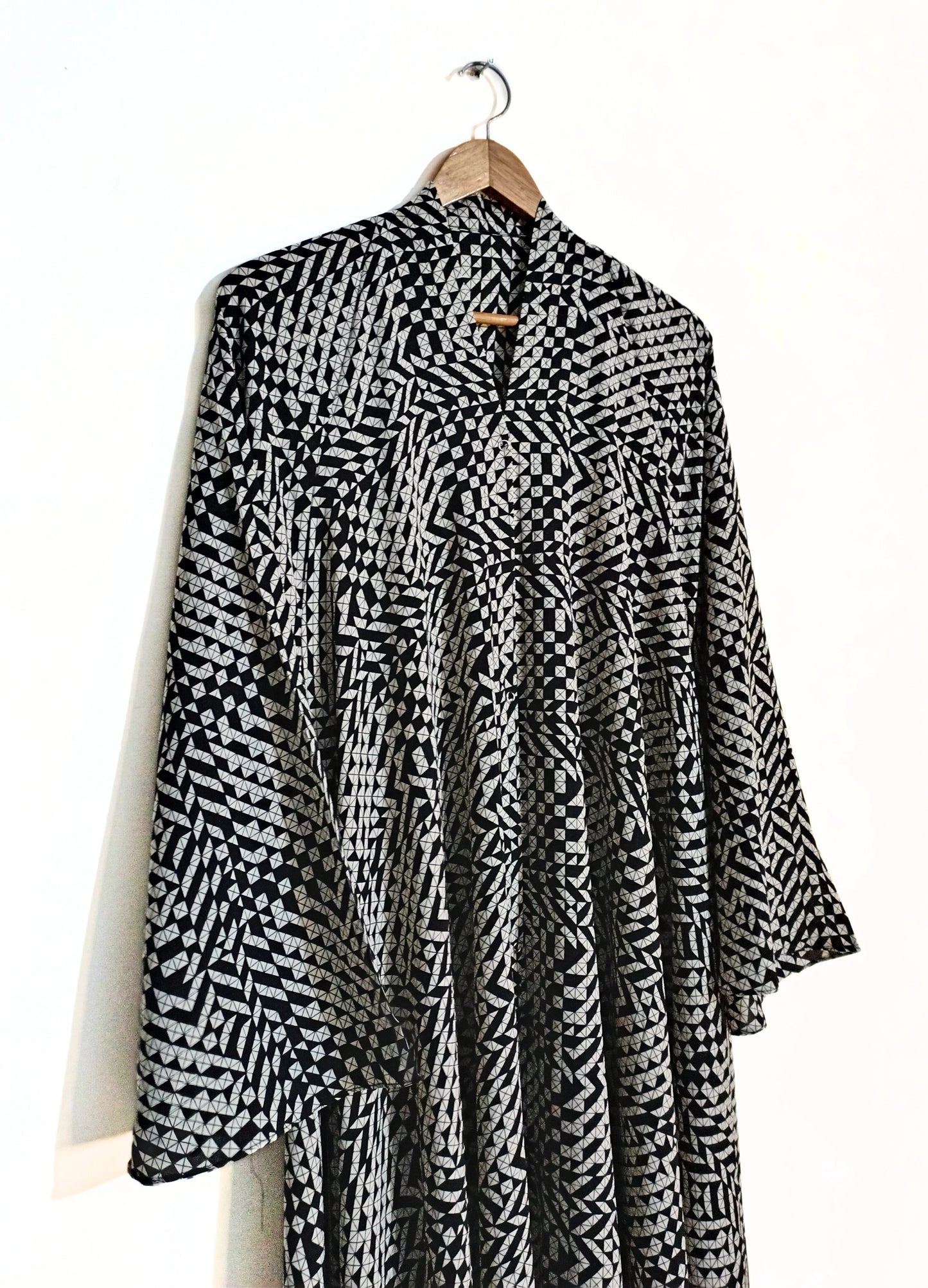 Midnight Maze Front Open Long Flair Abaya