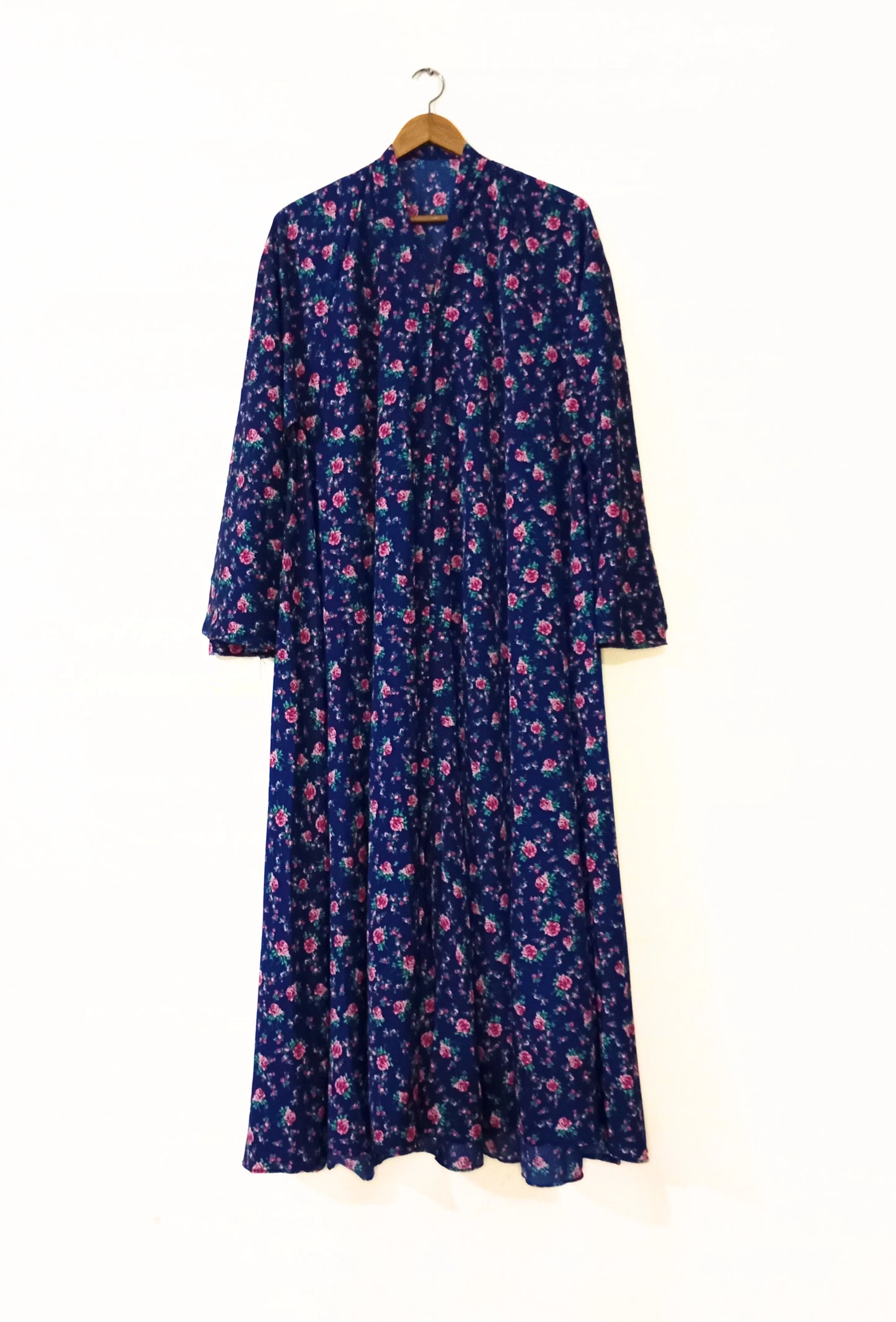 Royal Rose Front Open Long Flared Abaya