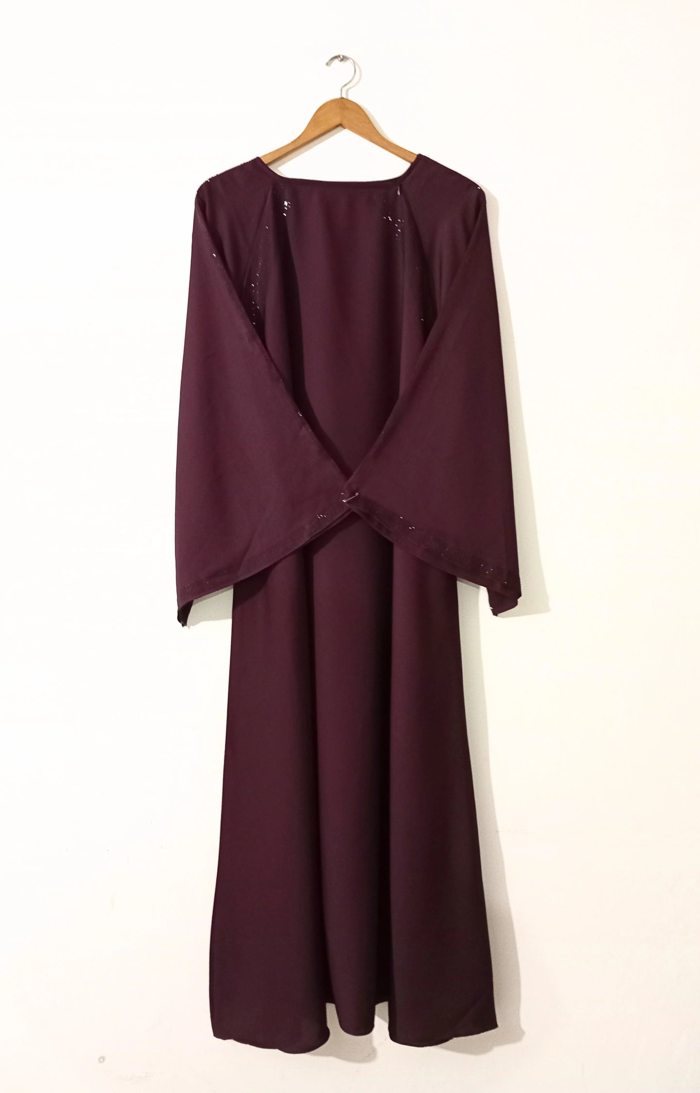 Maroon Nidha Side Zip Abaya