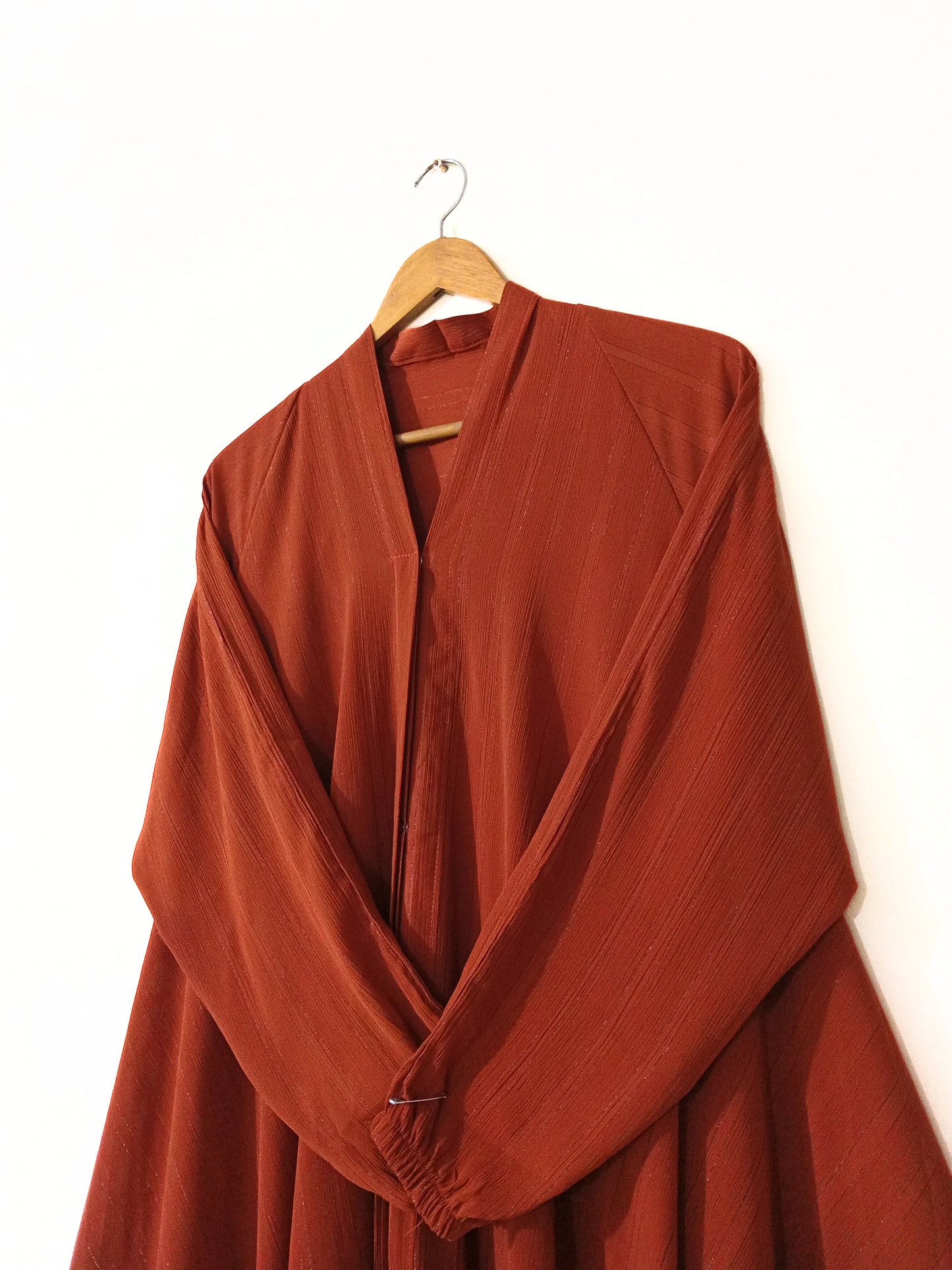 Front Open Zarri Abaya - Rust
