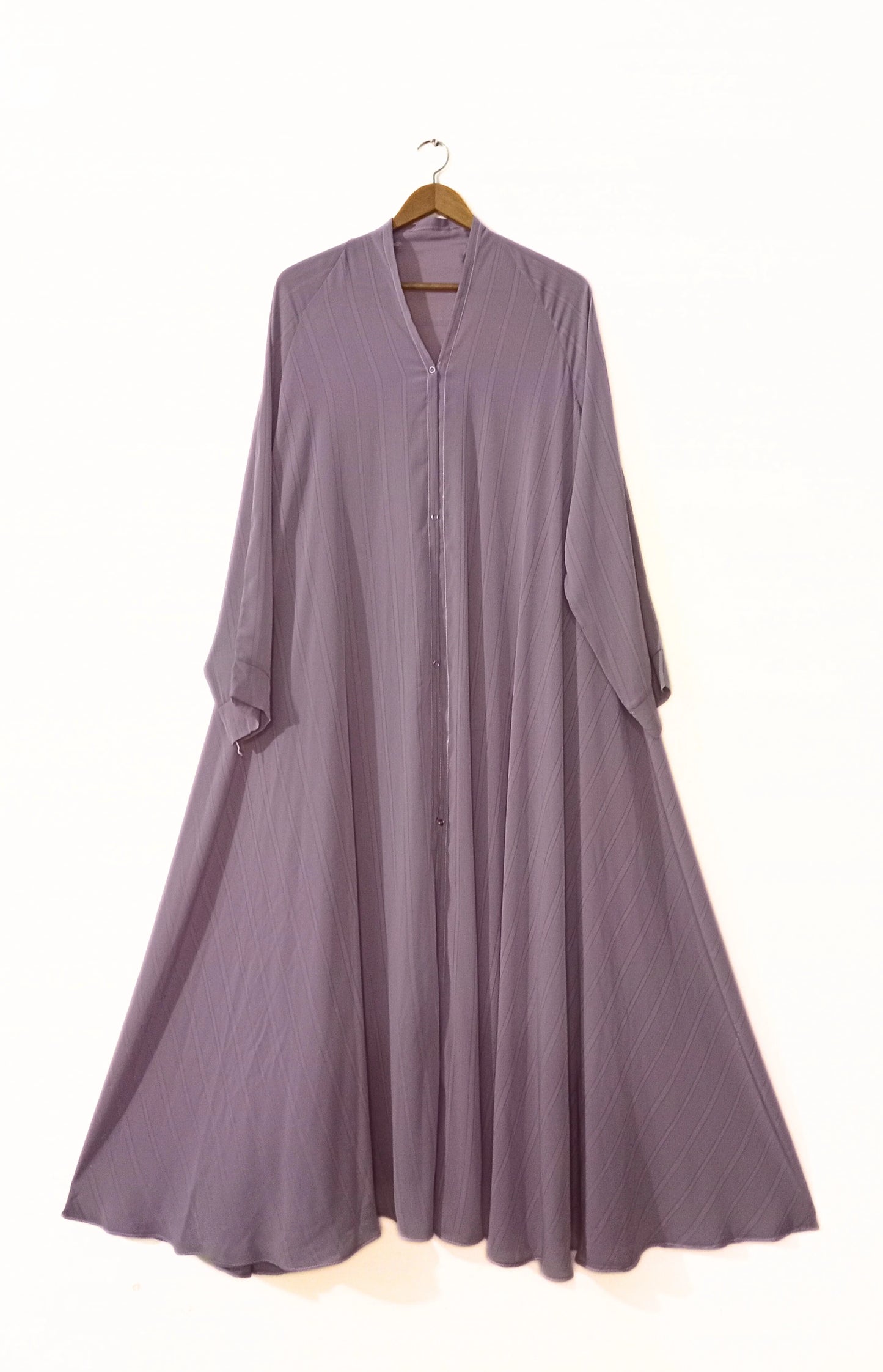 Tea pink Front Open Long Flair Zarri Abaya