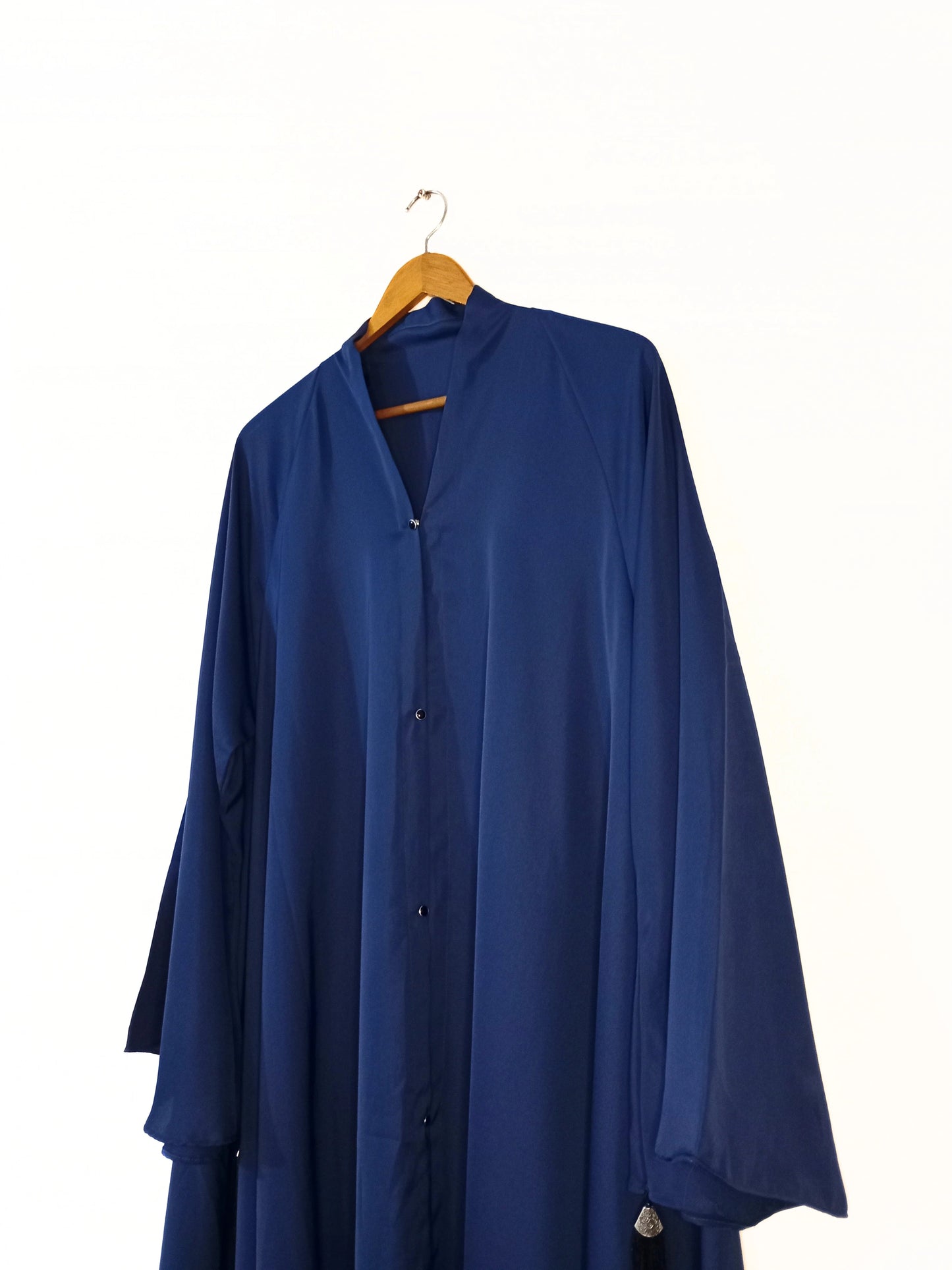 Midnight Blue Front Open Long Flair Nidha Abaya