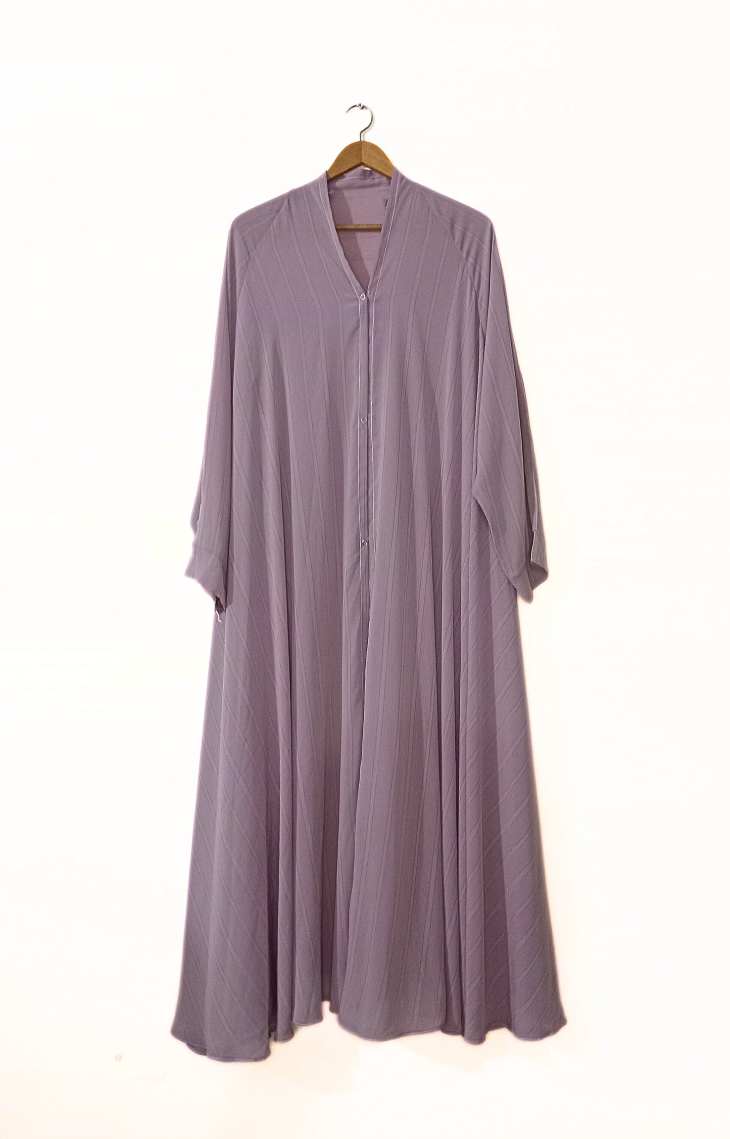 Tea pink Front Open Long Flair Zarri Abaya