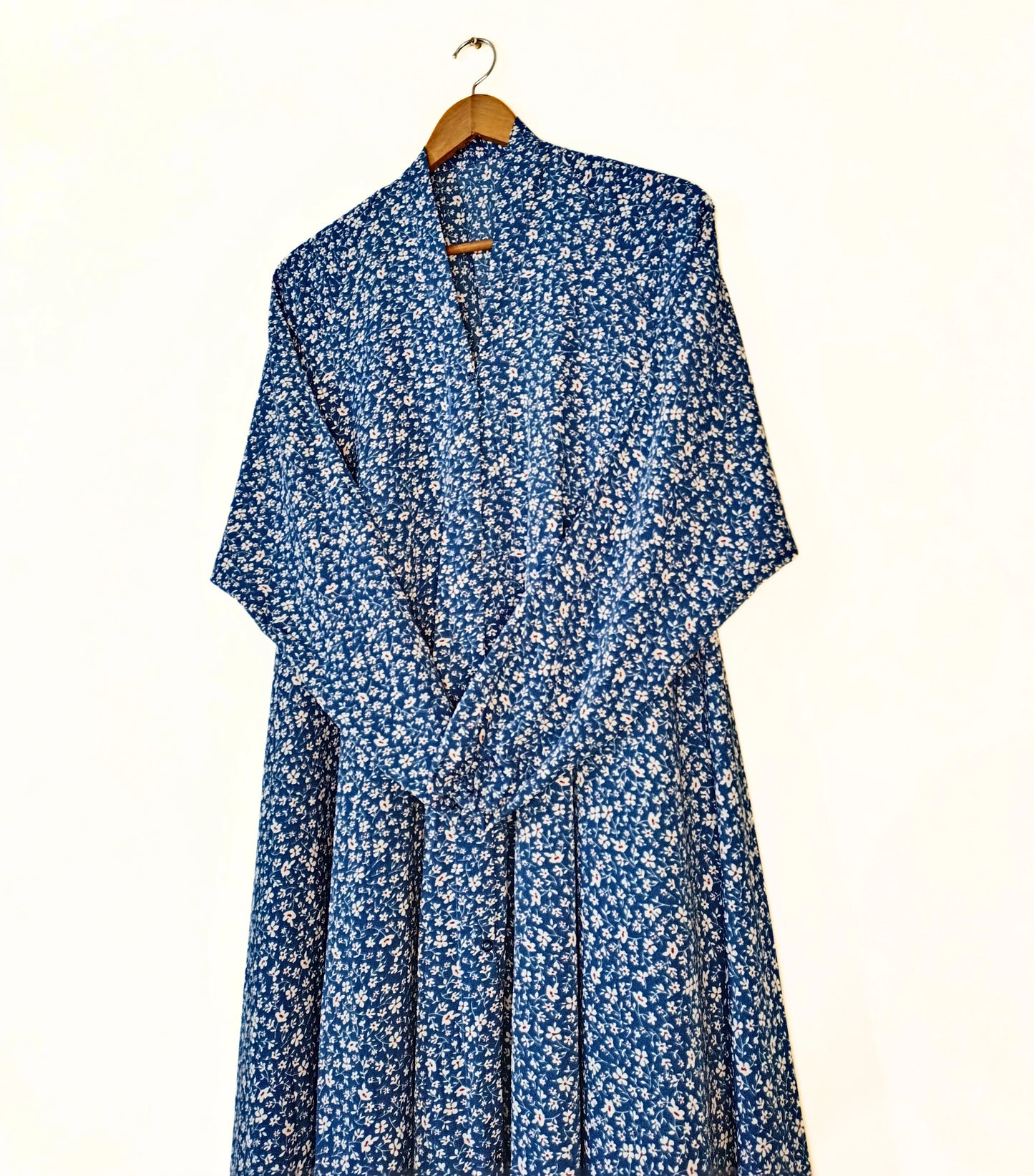 Blue Meadow Front Open Long Flair Abaya