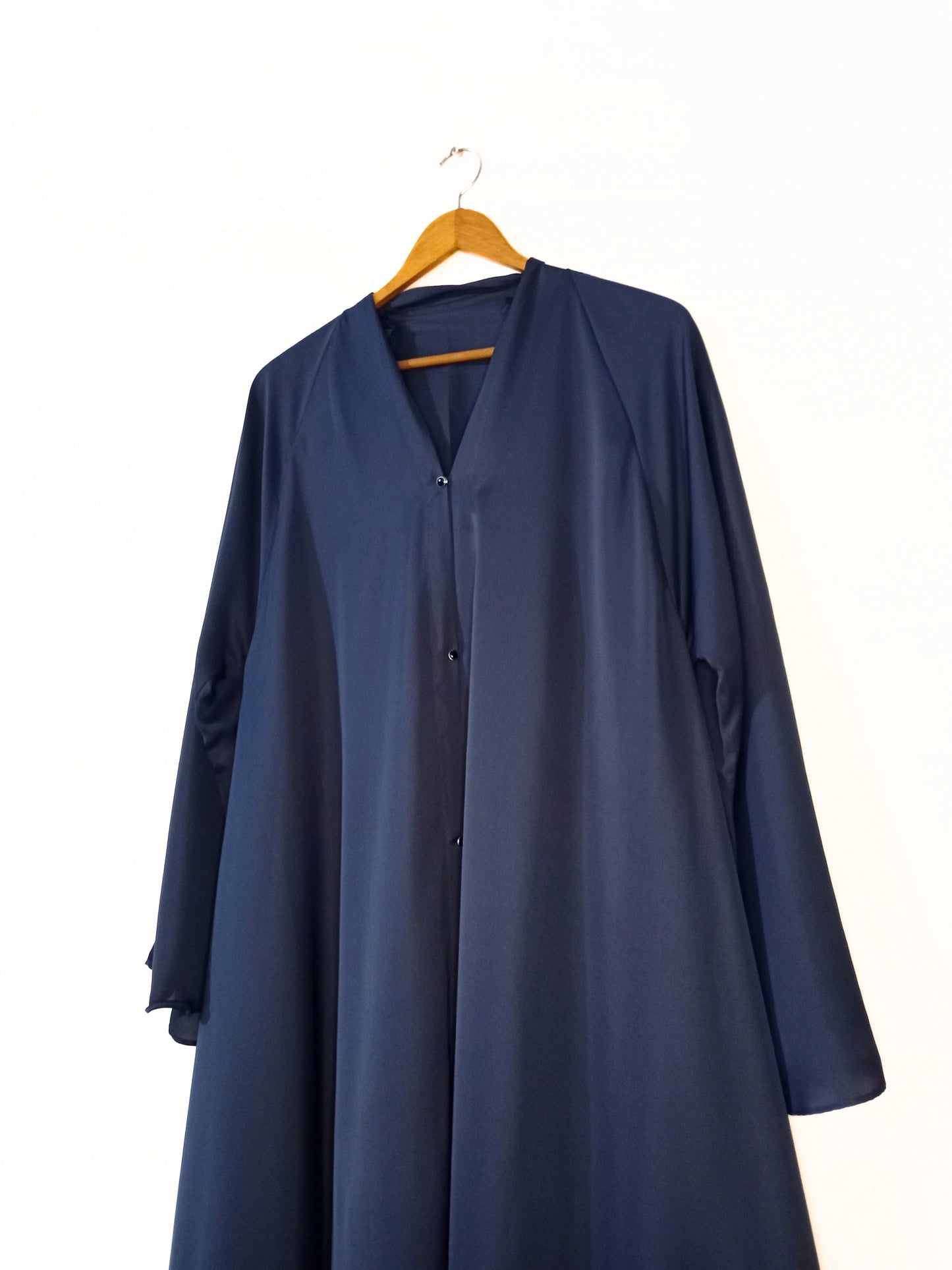 Ash Grey Front Open long Flair Nidha Abaya