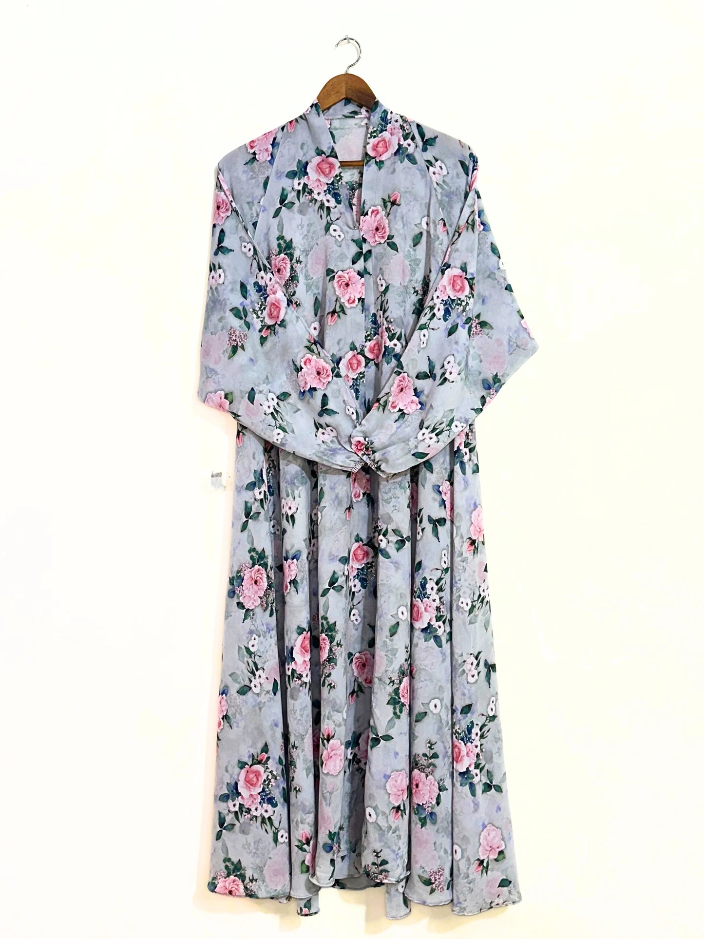 Roseline Front Open Long Flair Abaya
