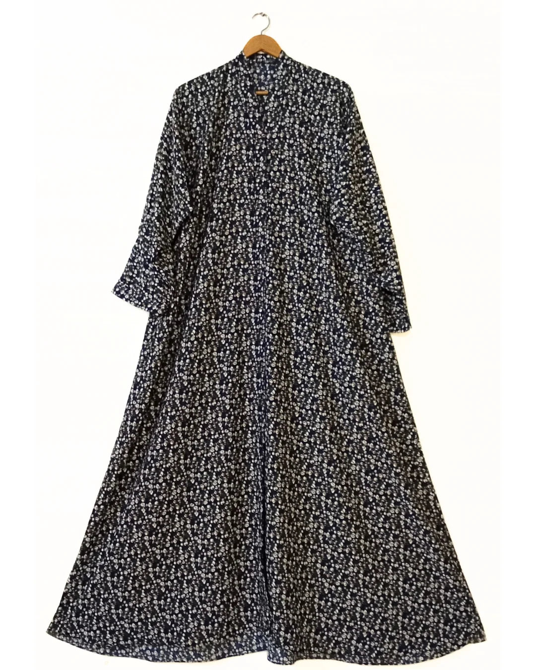 Inky Meadows Front Open Abaya