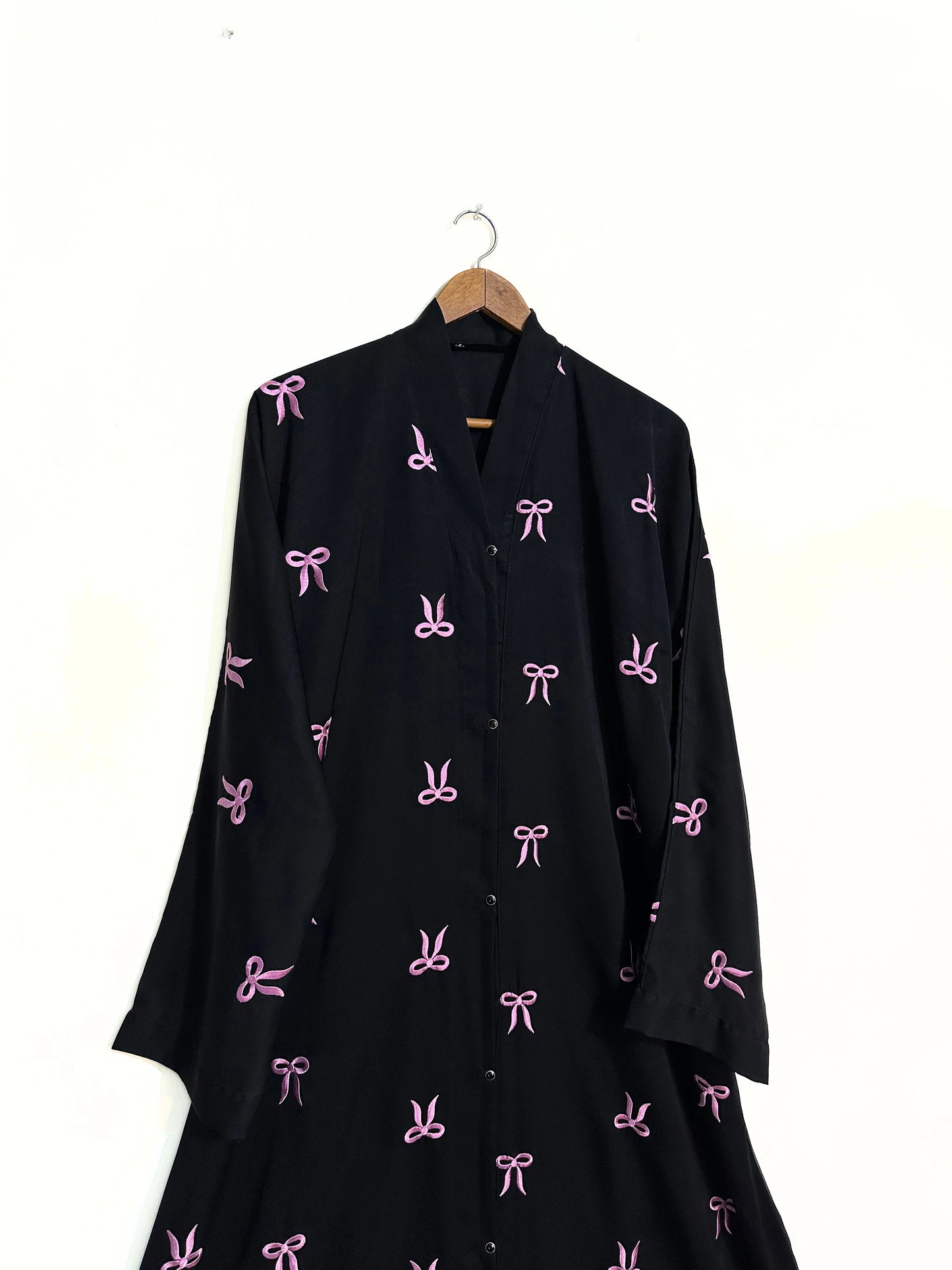 Bow Embroidered Nidha Abaya
