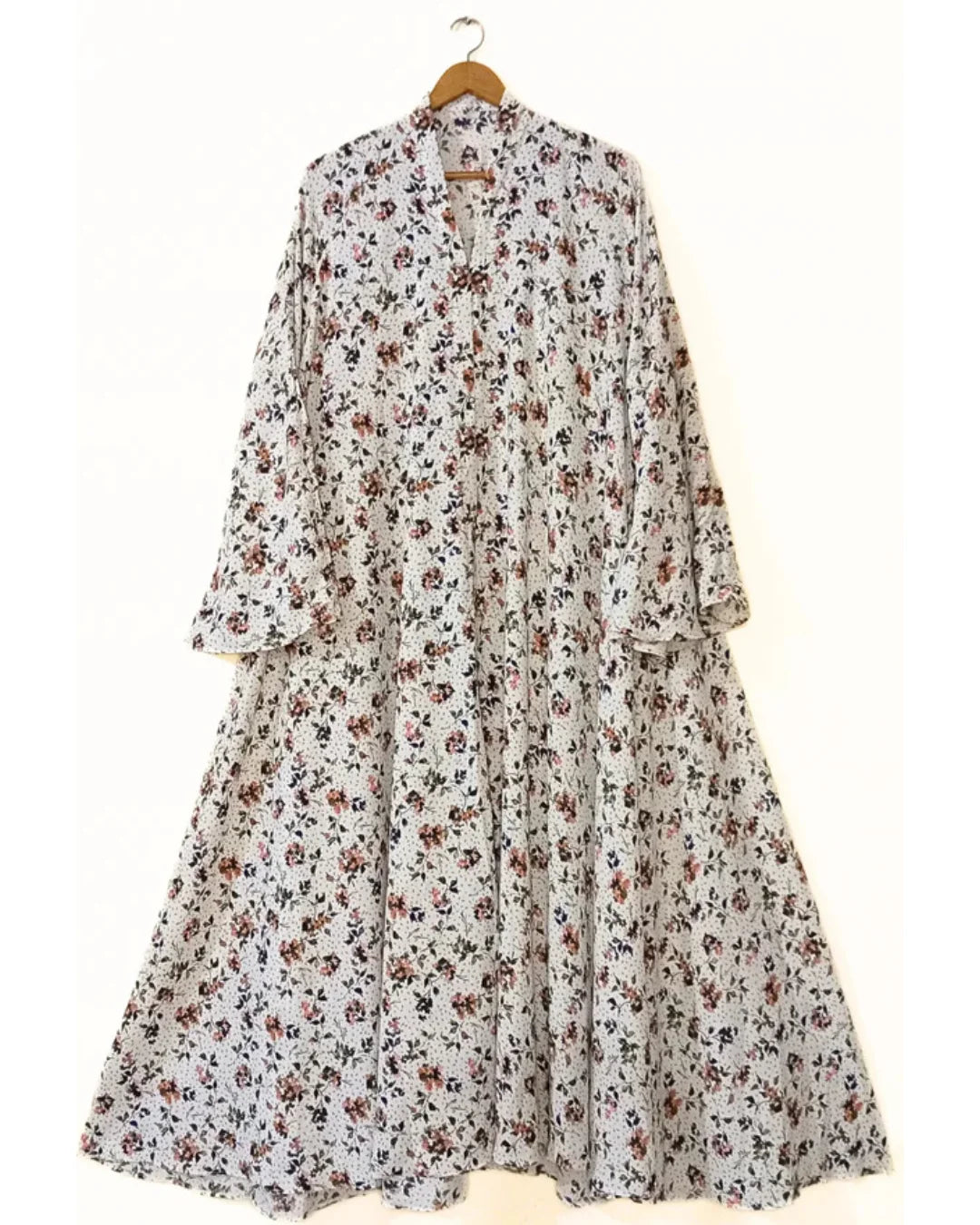 Vanilla Blossom Front Open Long Flair Abaya