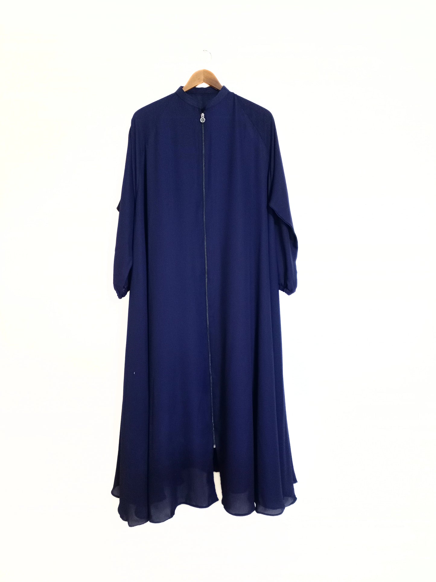 Zipper Style Abaya-Dark Blue