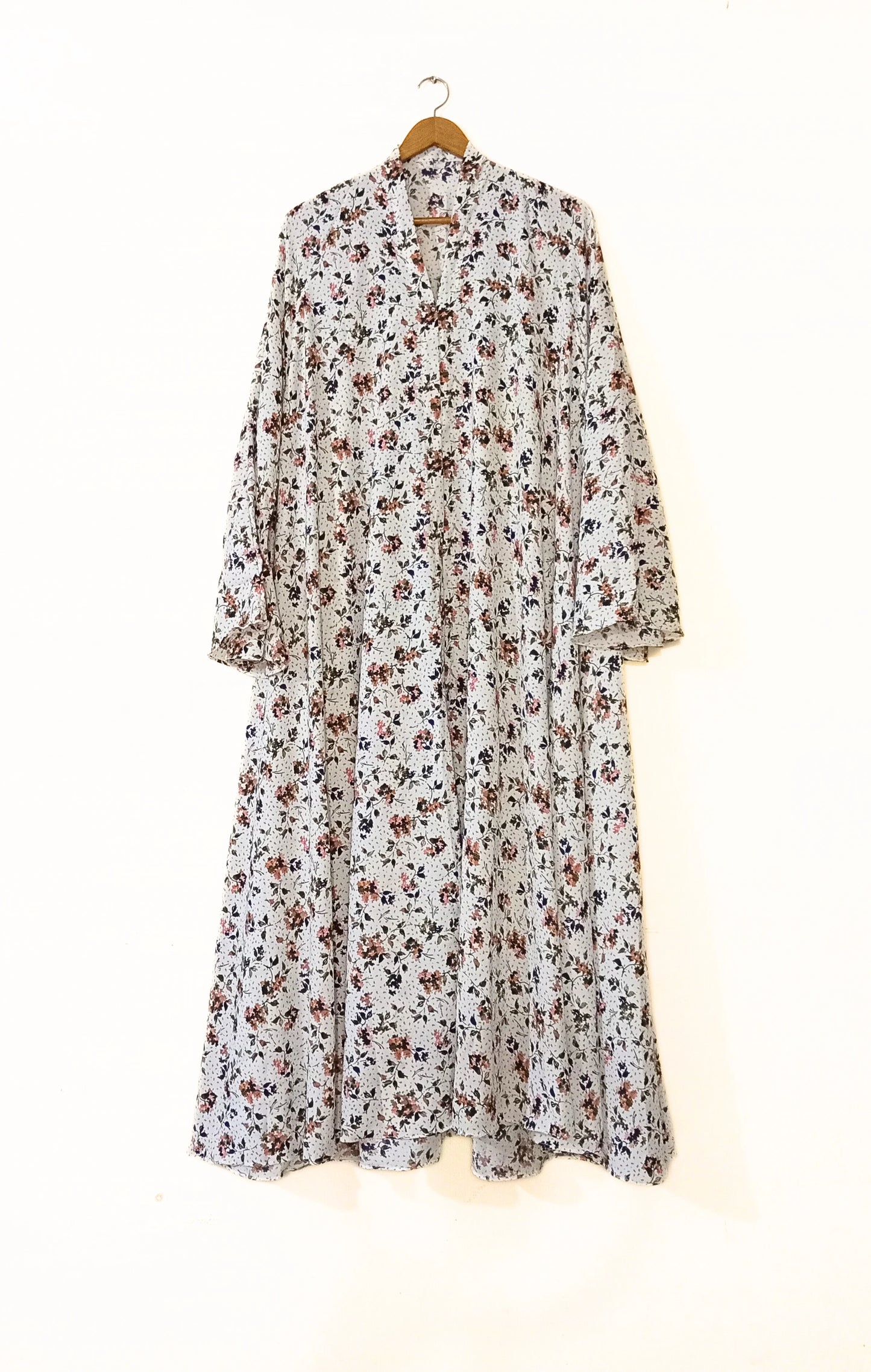 Vanilla Blossom Front Open Long Flair Abaya