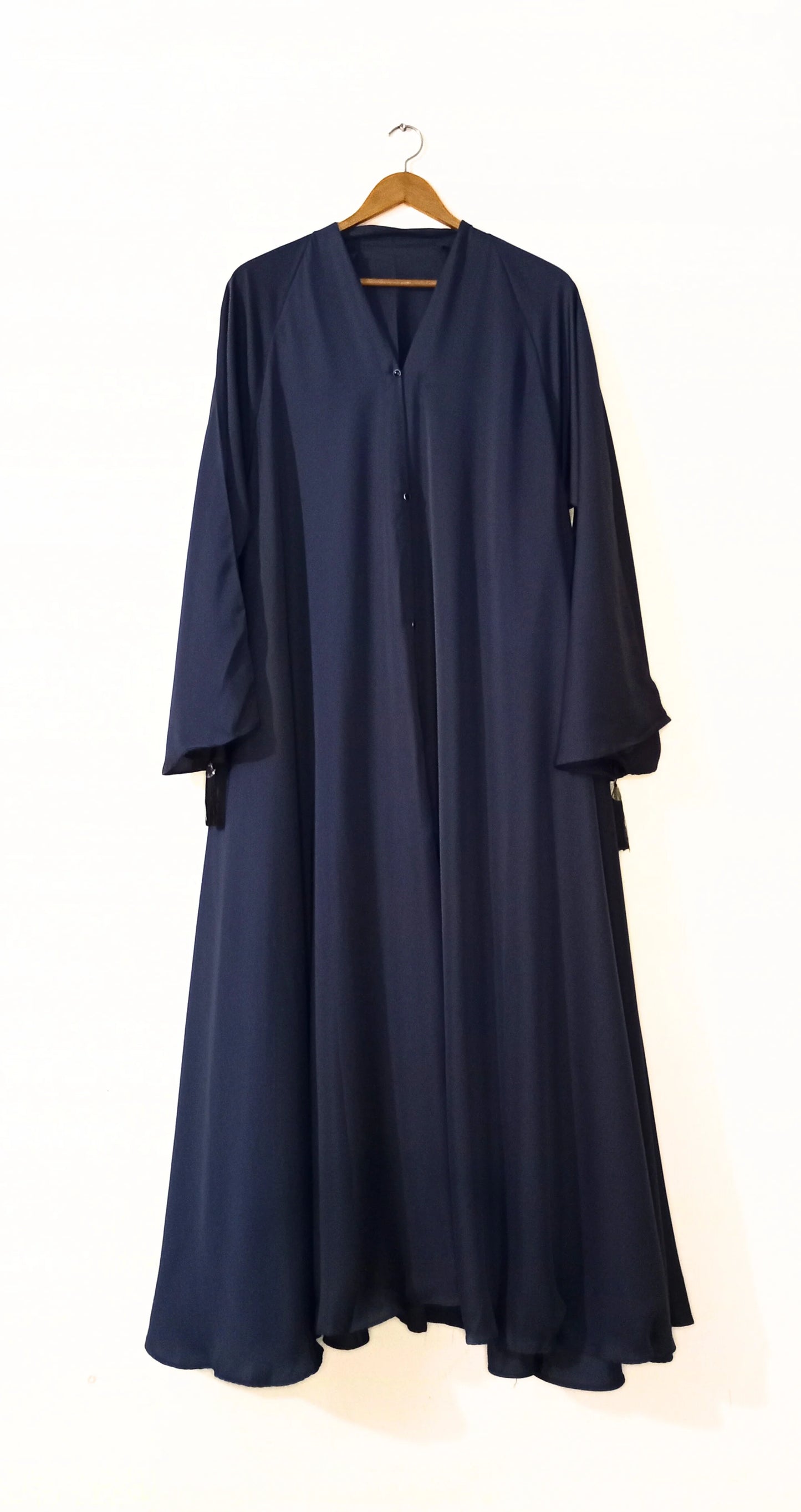 Ash Grey Front Open long Flair Nidha Abaya