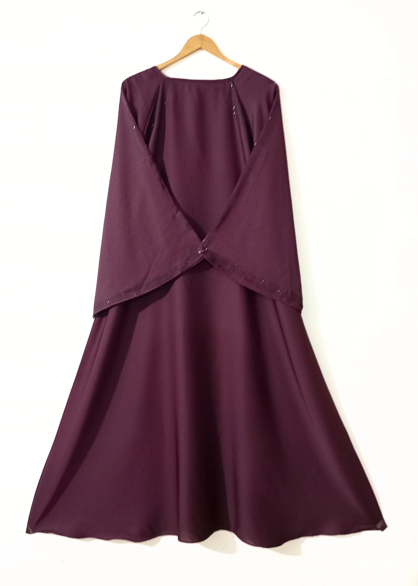Maroon Nidha Side Zip Abaya