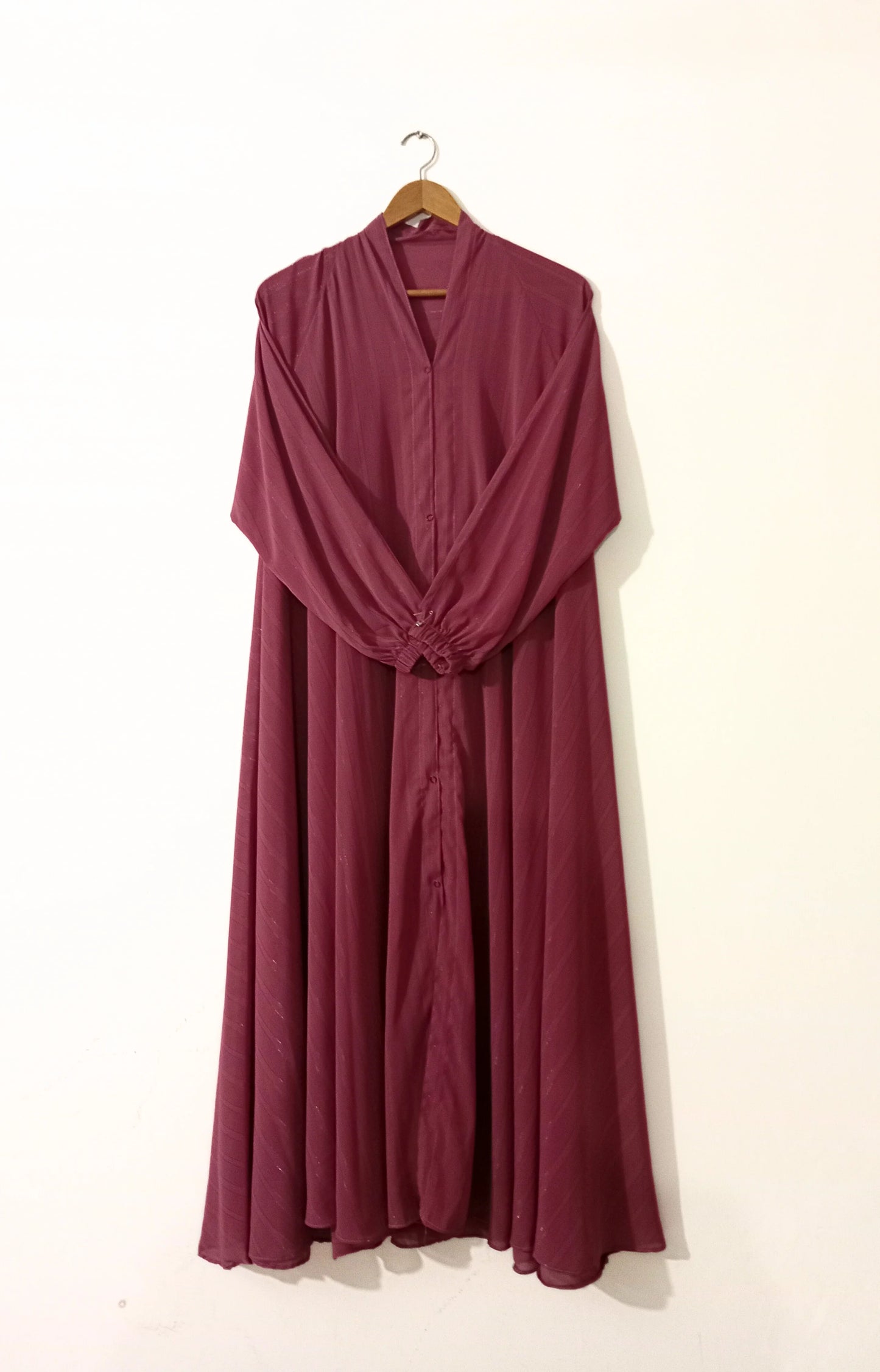 Marsala Colour Zarri Abaya