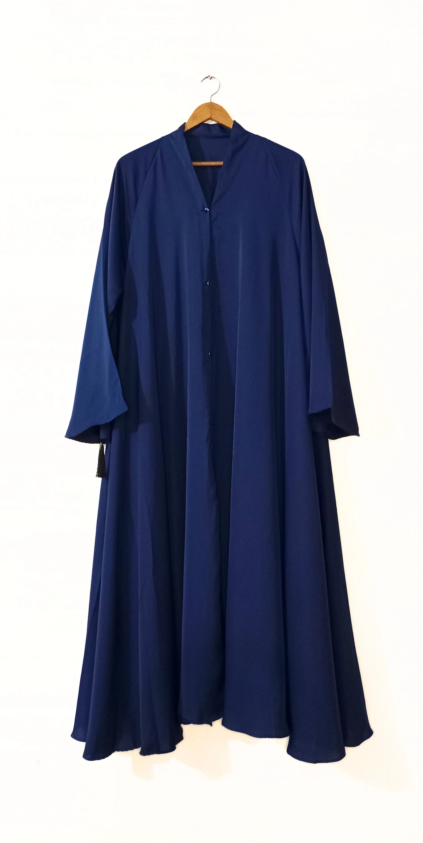 Midnight Blue Front Open Long Flair Nidha Abaya