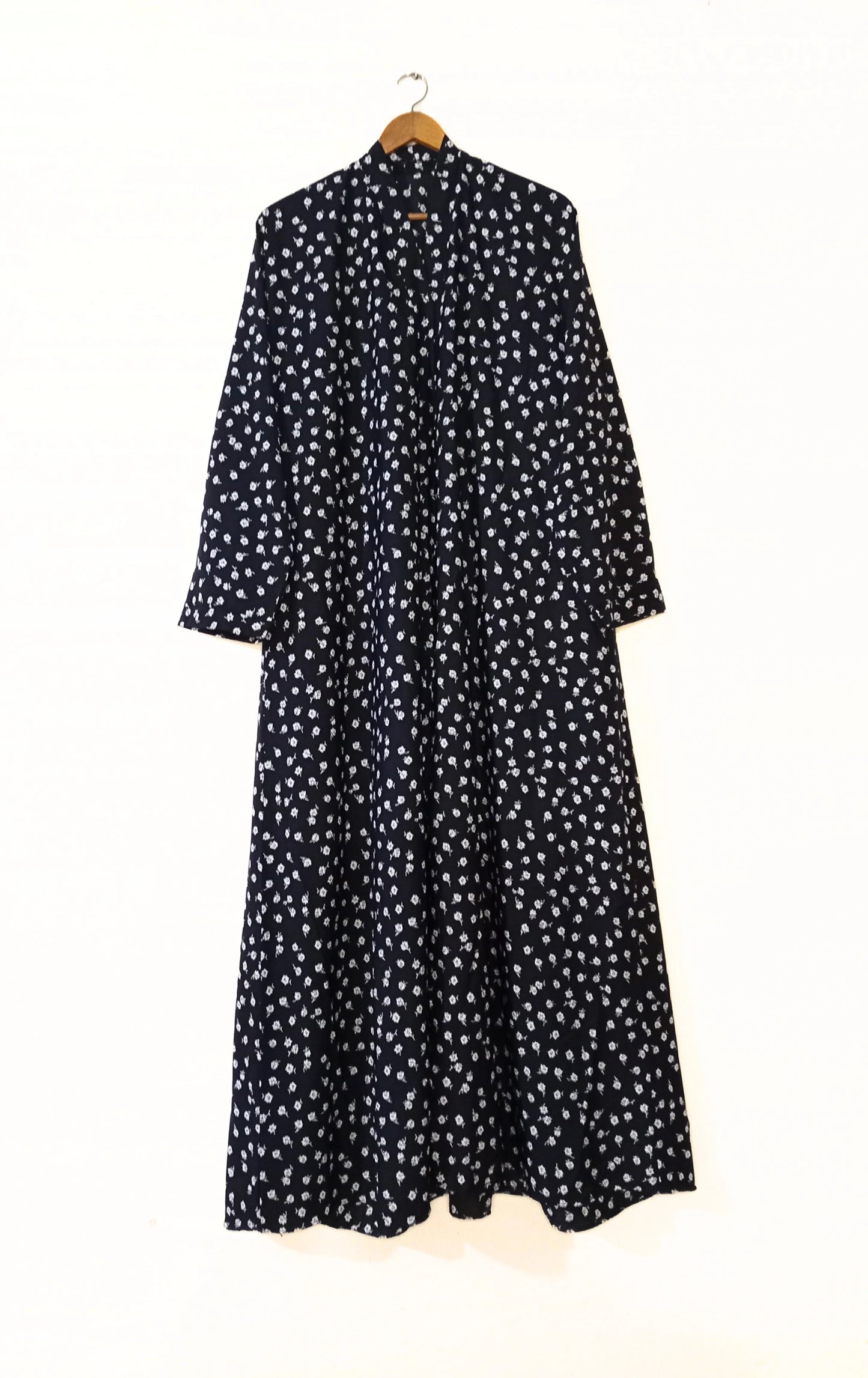 Black Dhalia Front Open Abaya