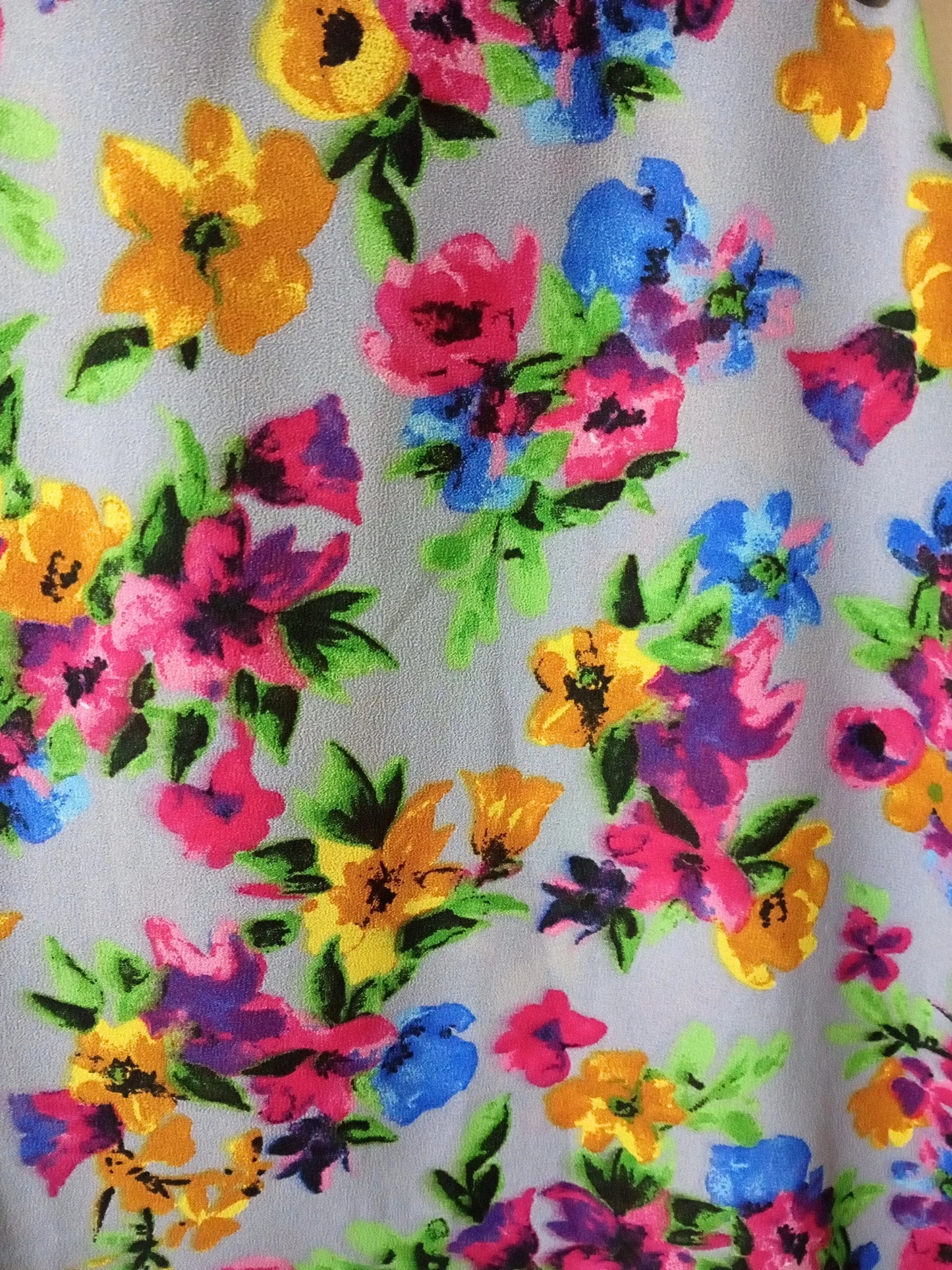 Georgette Grey Multicolor Abaya with Belt