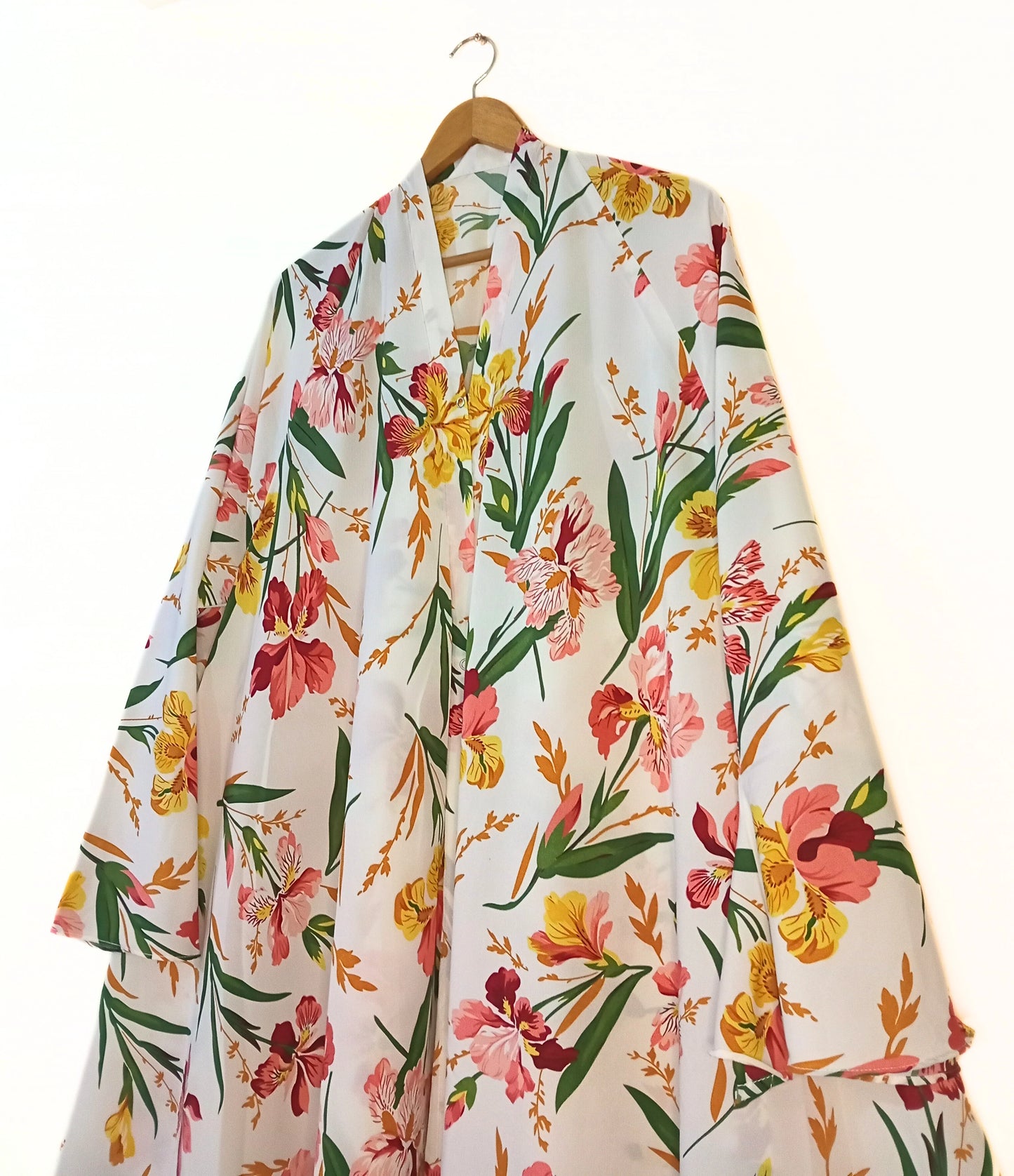 Summer Orchid Front Open Long Flared Abaya