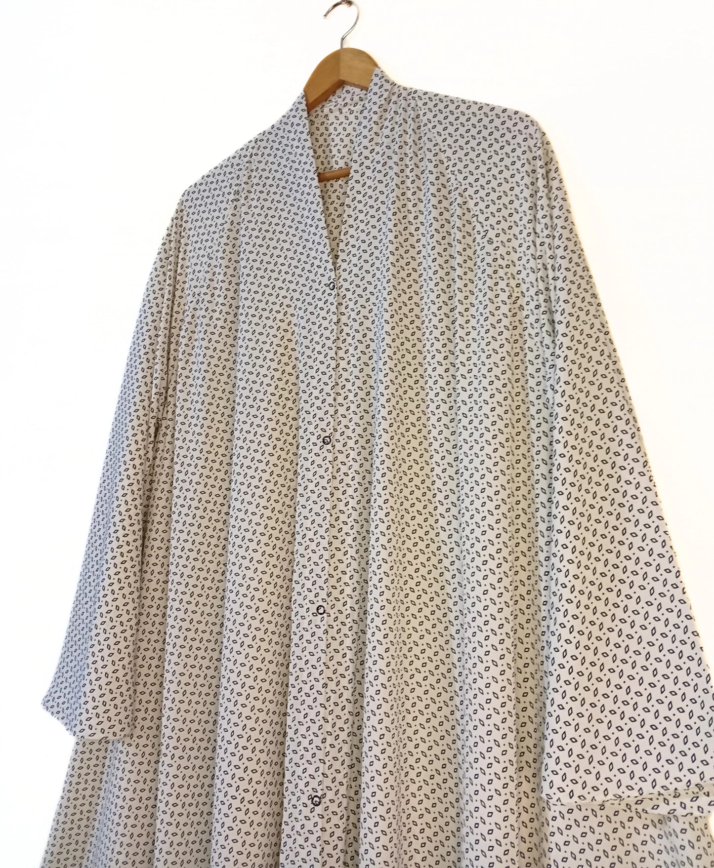 Ivory Charm Front Open Long Flair Abaya