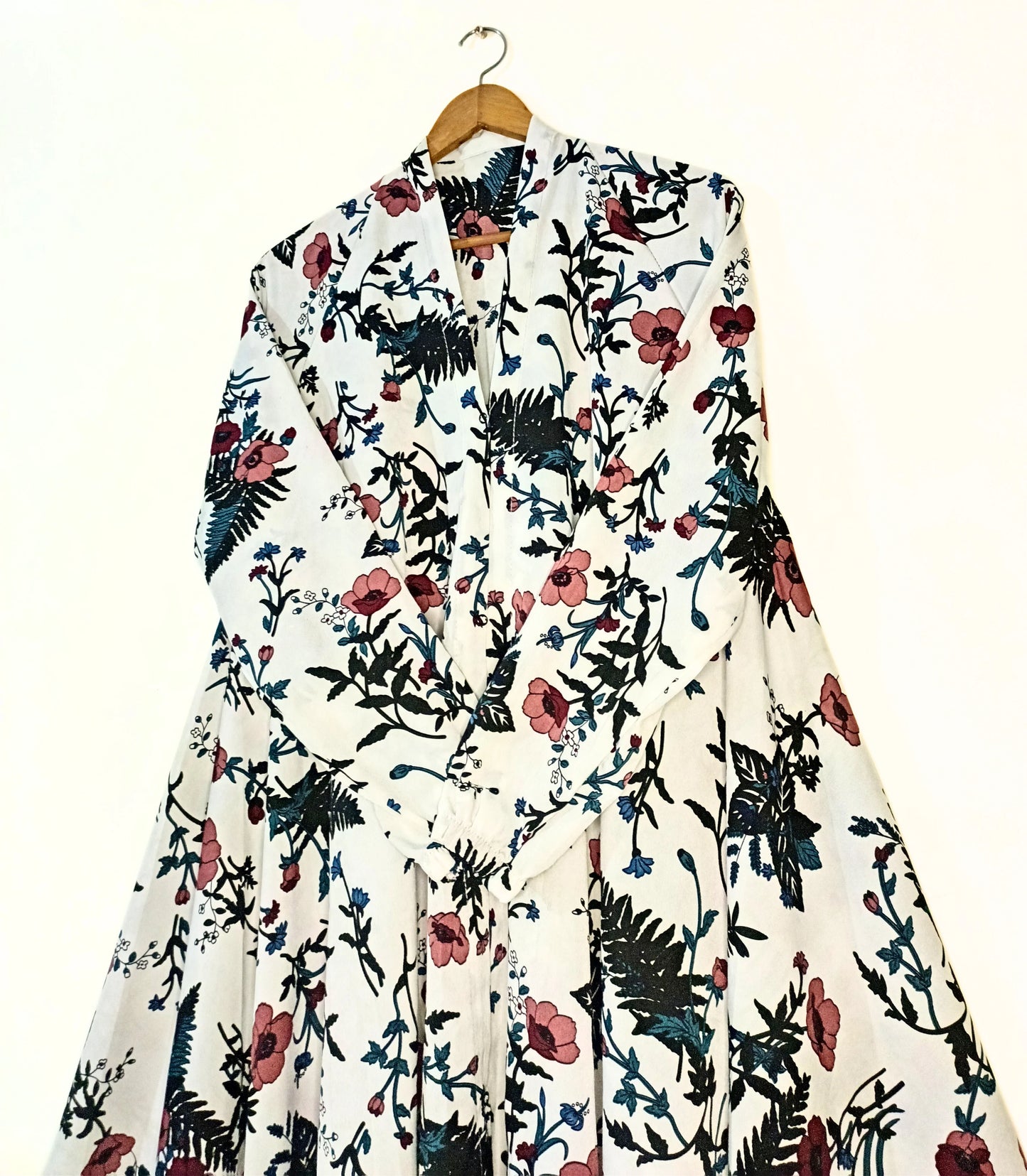 Enchanted Garden Front Open Long Flared Abaya