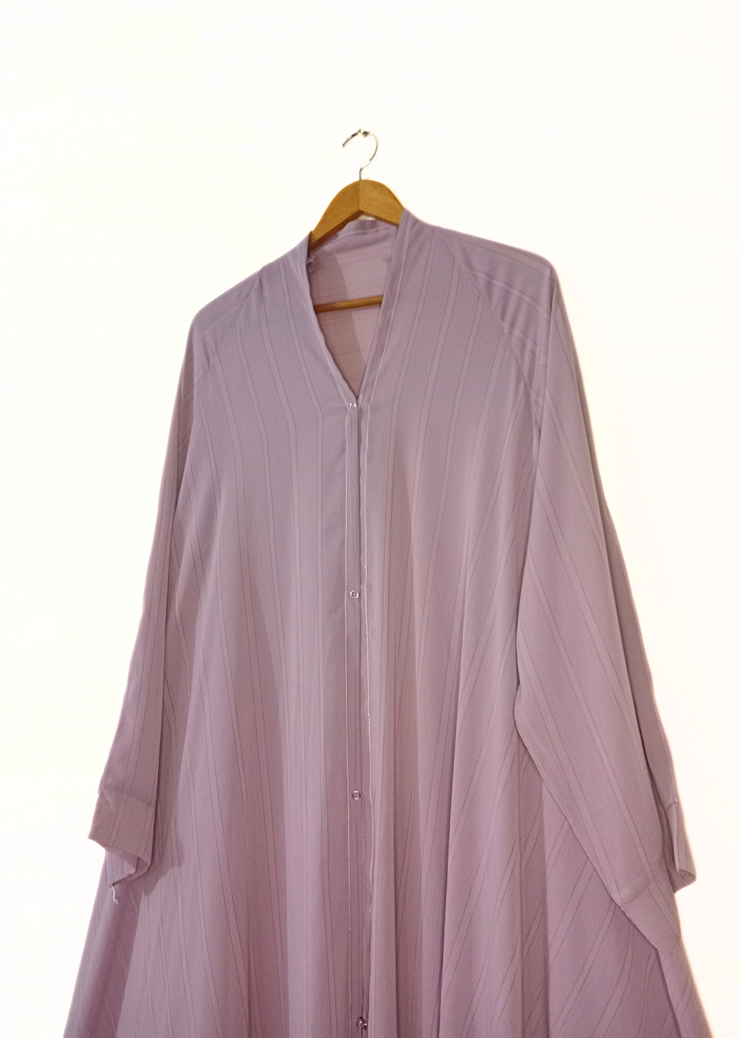Tea pink Front Open Long Flair Zarri Abaya