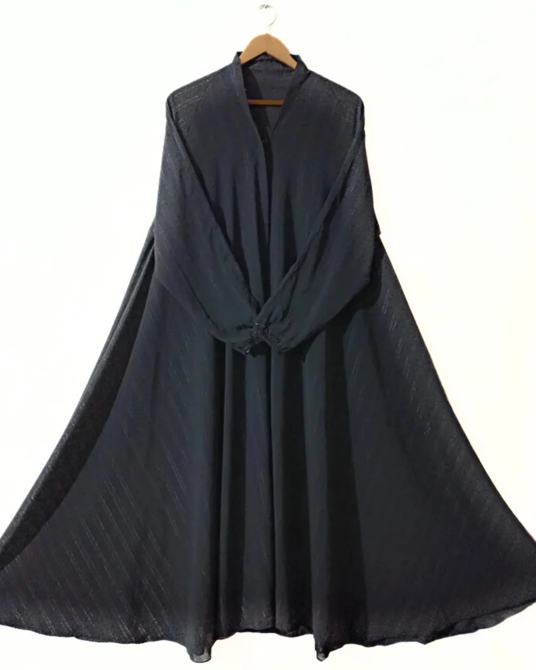 Front Open Black Zarri Abaya