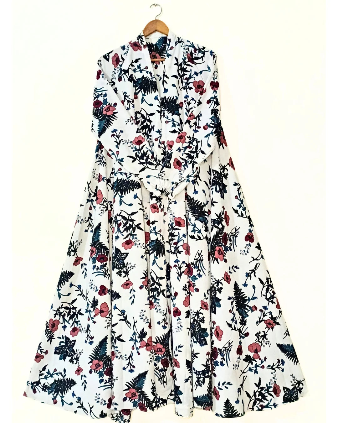 Enchanted Garden Front Open Long Flared Abaya