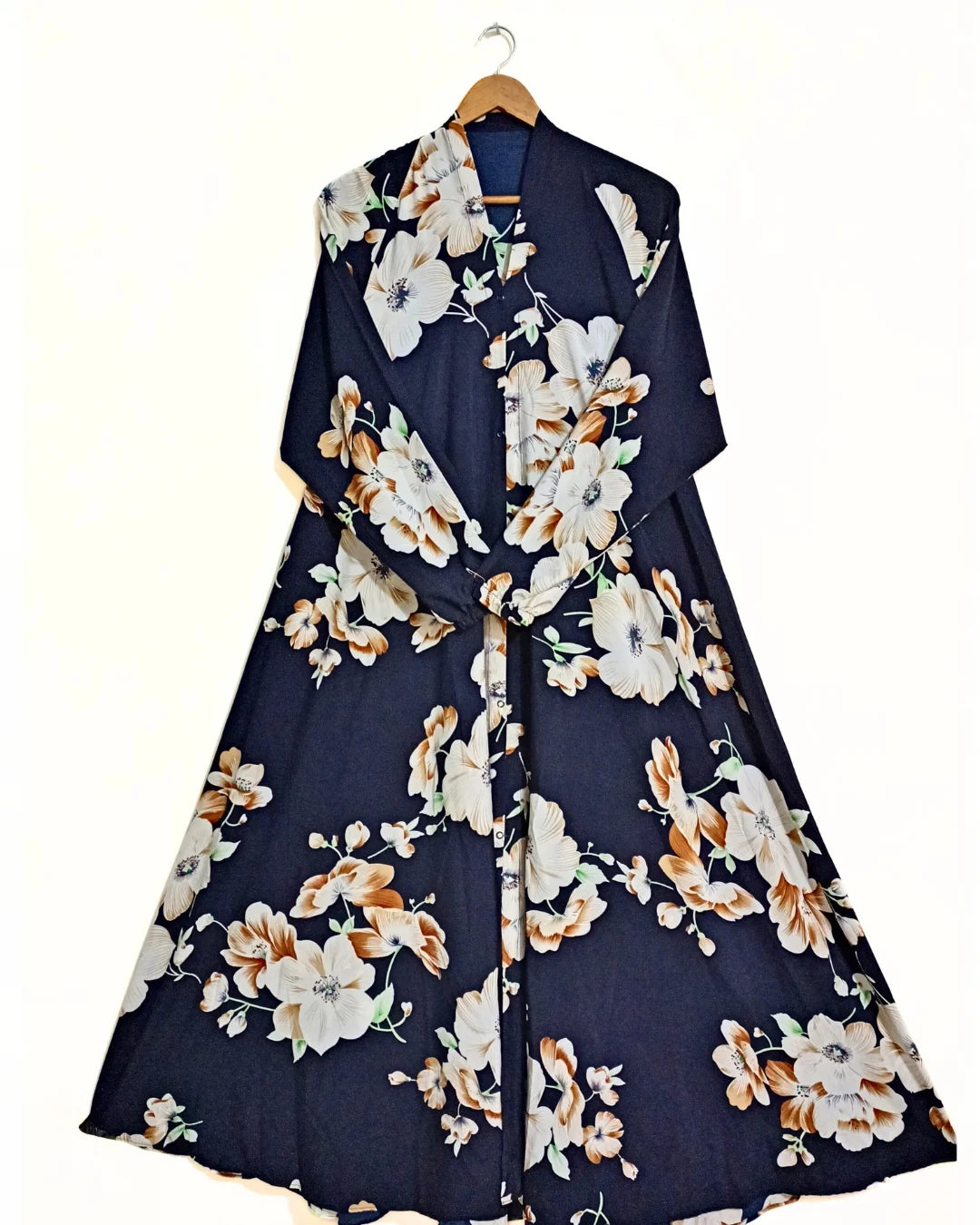 Moonlight Garden Front Open Long Flair Abaya
