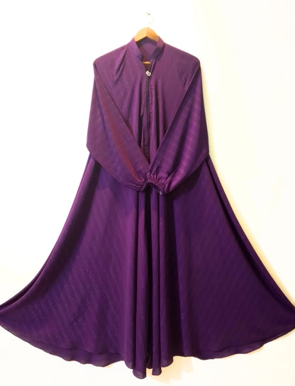 Purple Zarri Long Flare Abaya