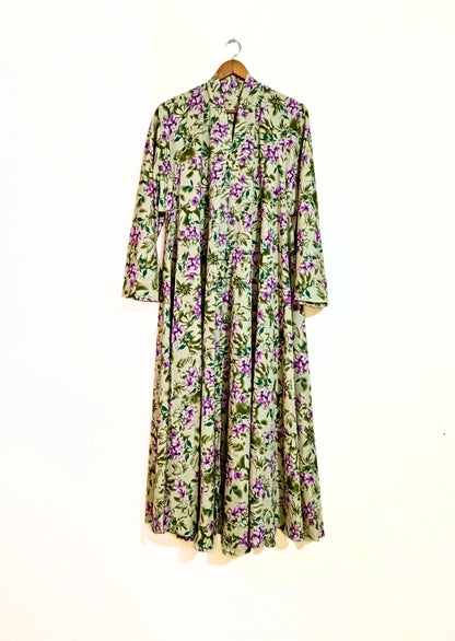 Jasmine Meadow Front Open Long Flair Abaya