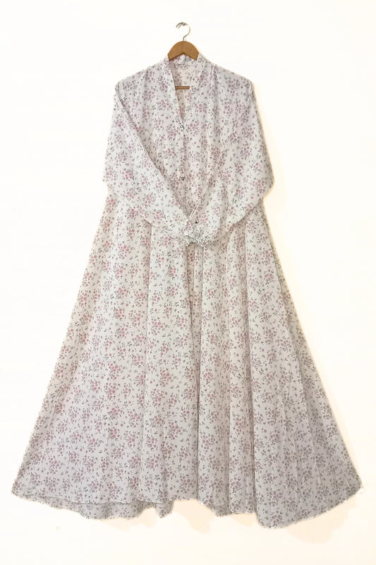 Spring Light Front Open Long Flair Abaya