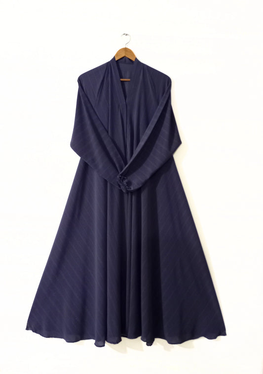 Front Open Grey Zarri Abaya