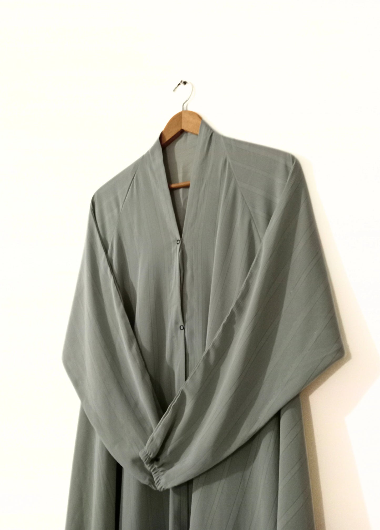 Sage Green Long Flair Zarri Abaya