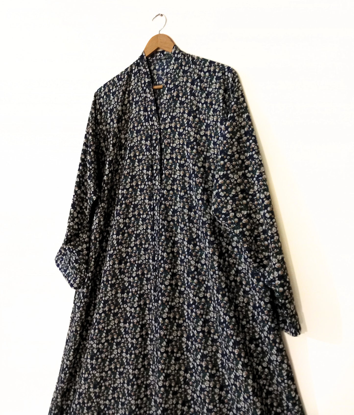 Inky Meadows Front Open Abaya