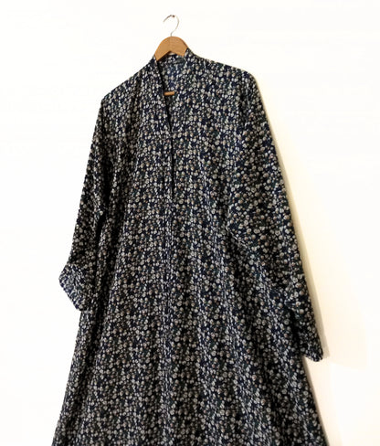 Inky Meadows Front Open Abaya