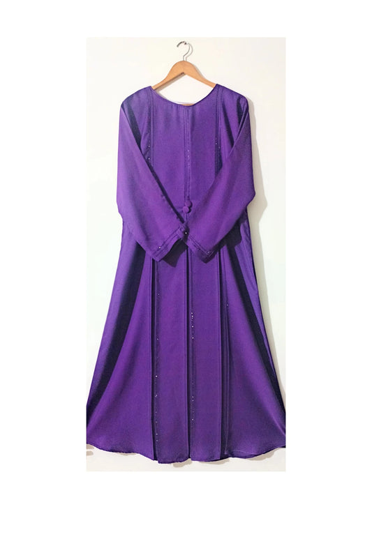 Purple Long Flare Nidha Abaya