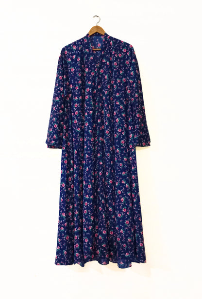 Royal Rose Front Open Long Flared Abaya