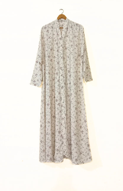 Cloud Flora Front Open Abaya