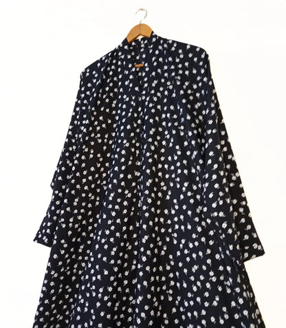 Black Dhalia Front Open Abaya