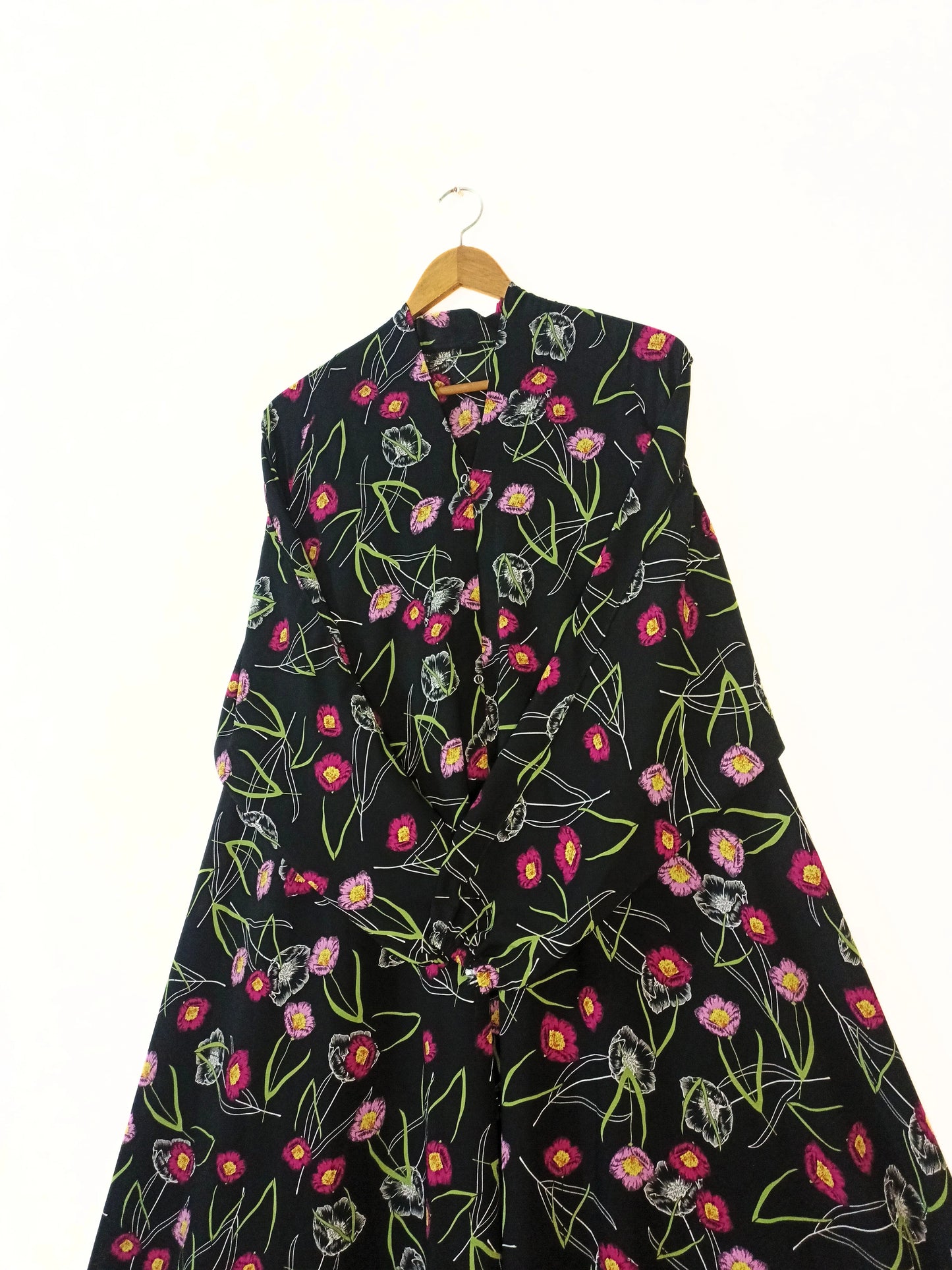 Night Garden Front Open Long Flair Abaya