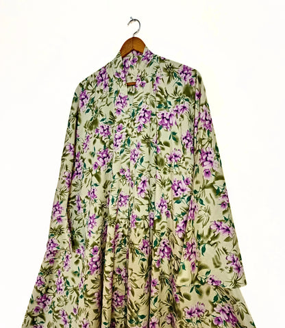 Jasmine Meadow Front Open Long Flair Abaya