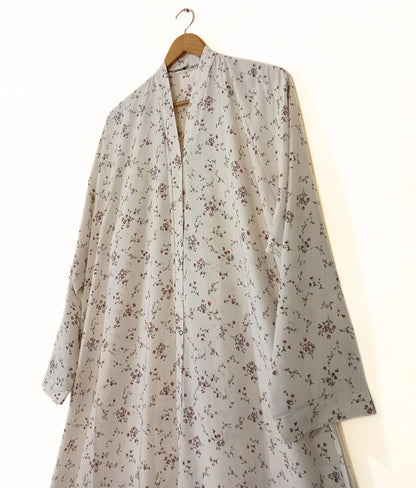 Cloud Flora Front Open Abaya