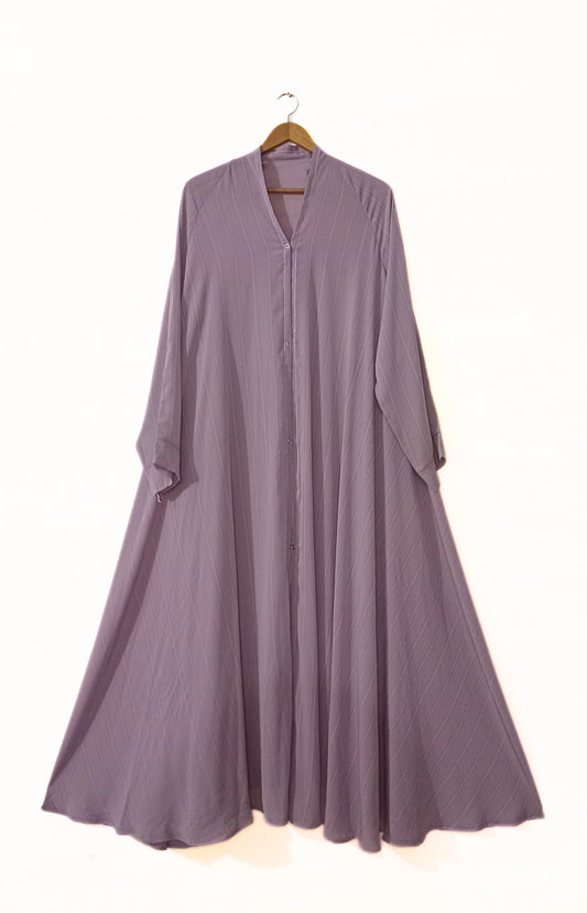 Tea pink Front Open Long Flair Zarri Abaya