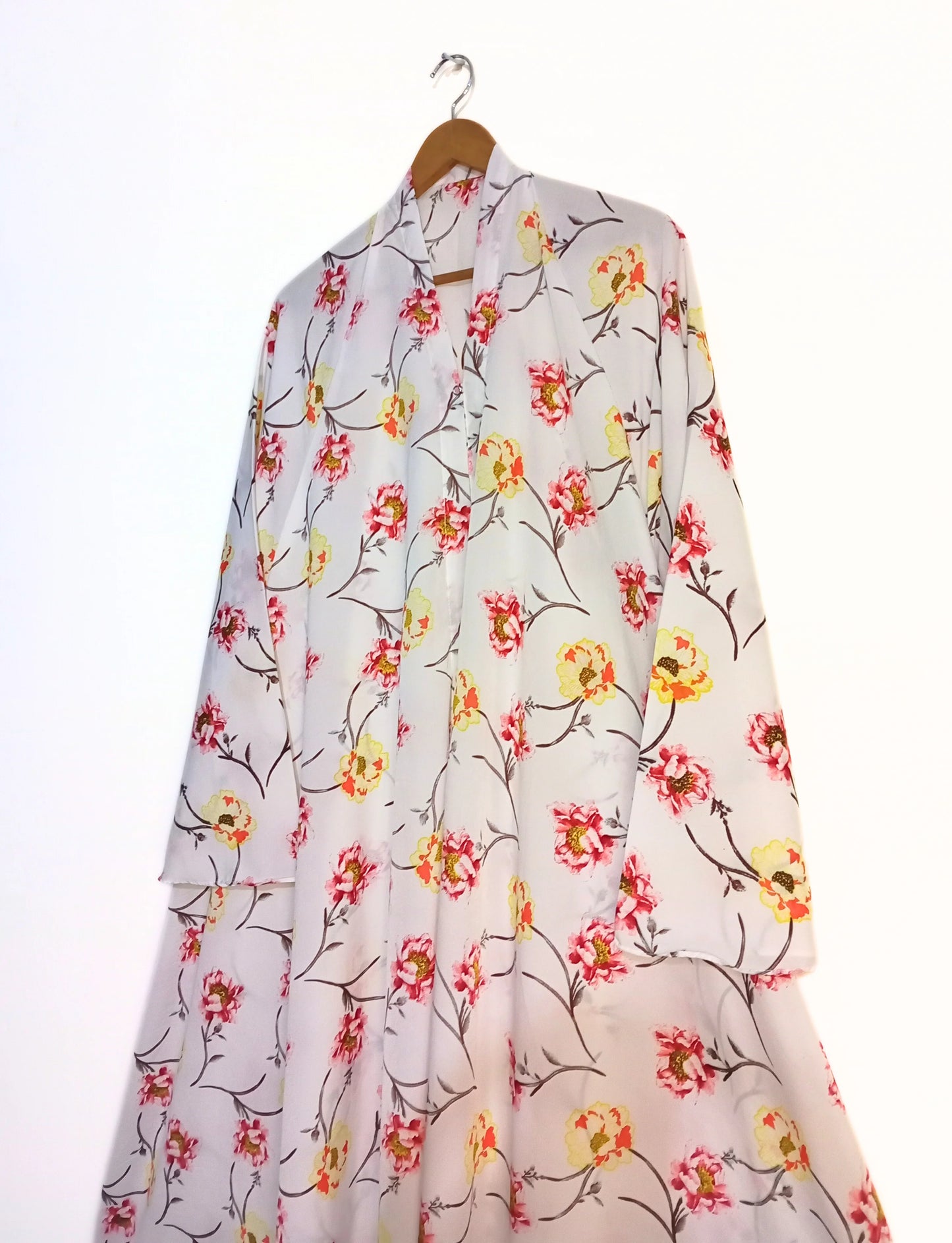 Sunlit Garden Front Open Long Flared Abaya