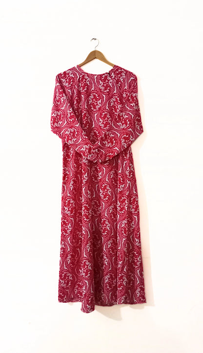 Crimson Bloom Maxi Abaya